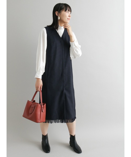 Te chichi CLASSIC(テチチクラシック)の「バックサテンジョーゼットボリュームブラウス(シャツ/ブラウス・レディース・ブラウン/オフホワイト/ブルー・フリ-)」の4枚目の写真