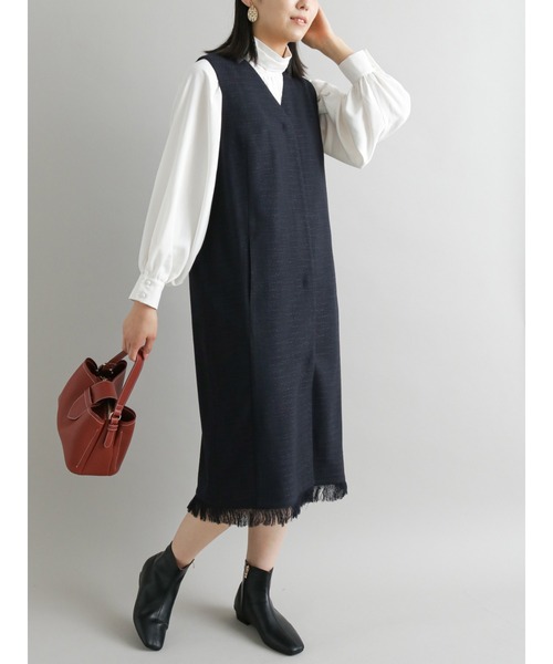 Te chichi CLASSIC(テチチクラシック)の「バックサテンジョーゼットボリュームブラウス(シャツ/ブラウス・レディース・ブラウン/オフホワイト/ブルー・フリ-)」の14枚目の写真