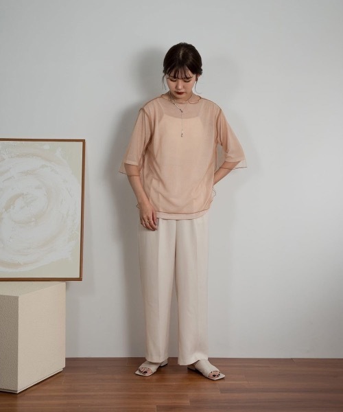 Amiur(エミレ)の「color slacks straight pants(スラックス・レディース・ピンク/イエロー/アイボリー・FREE)」の13枚目の写真