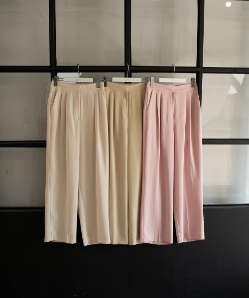 Amiur(エミレ)の「color slacks straight pants(スラックス・レディース・ピンク/イエロー/アイボリー・FREE)」の9枚目の写真