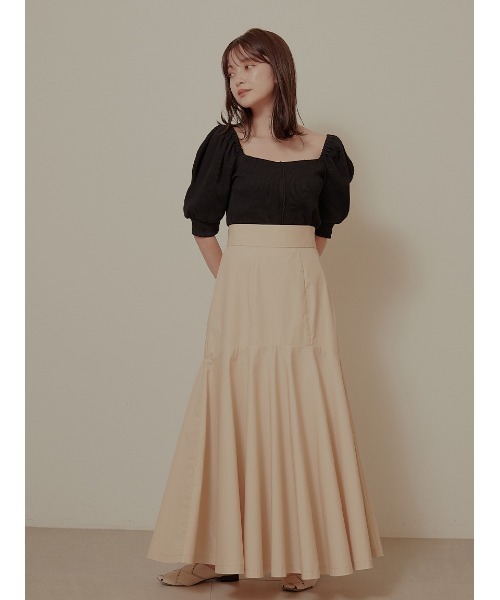 Stylevoice for xxx（スタイルヴォイスフォー）の「スクエアネックパフスリーブカットソー（Tシャツ/カットソー・レディース・オフホワイト/ブラック/ブラウン系その他・FREE）」の14枚目の写真