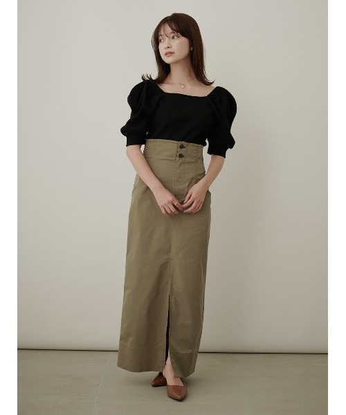 Stylevoice for xxx（スタイルヴォイスフォー）の「スクエアネックパフスリーブカットソー（Tシャツ/カットソー・レディース・オフホワイト/ブラック/ブラウン系その他・FREE）」の22枚目の写真