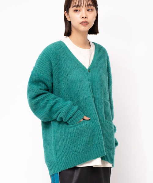 CAL O LINE（キャルオーライン）の「【 CAL O LINE / キャル オー ライン 】モヘア MOHAIR カーディガン 羽織り オーバーサイズ SES（ニット/セーター・メンズ・ブラック/グレー/イエロー/レッド/グリーン/ブルー・M/L）」の3枚目の写真