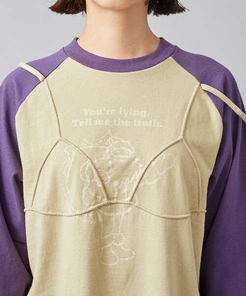 kotohayokozawa(コトハヨコザワ)の「【kotohayokozawa(コトハヨコザワ)】ラグランブラT(Tシャツ/カットソー・レディース・パープル/オレンジ・FREE)」の11枚目の写真
