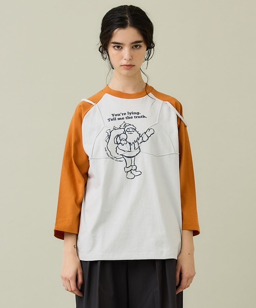 kotohayokozawa(コトハヨコザワ)の「【kotohayokozawa(コトハヨコザワ)】ラグランブラT(Tシャツ/カットソー・レディース・パープル/オレンジ・FREE)」の15枚目の写真