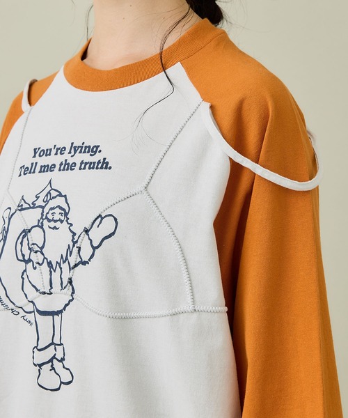kotohayokozawa(コトハヨコザワ)の「【kotohayokozawa(コトハヨコザワ)】ラグランブラT(Tシャツ/カットソー・レディース・パープル/オレンジ・FREE)」の19枚目の写真