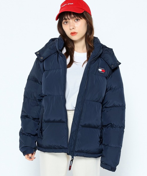tommy jeans（トミー ジーンズ）の「アラスカパファージャケット（ダウンジャケット/コート・レディース・バーガンディー/ネイビー/ホワイト/ブラック/ピンク・LARGE/MEDIUM/SMALL/X-SMALL）」の4枚目の写真