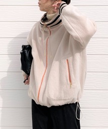 Q | ウールシャギーリブネックショートコート(その他アウター)