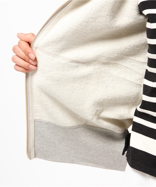 ORCIVAL（オーシバル）の「ORCIVAL（オーシバル）:ジップ パーカー（パーカー・レディース・ホワイト/ライトグレー・ONE SIZE）」の5枚目の写真