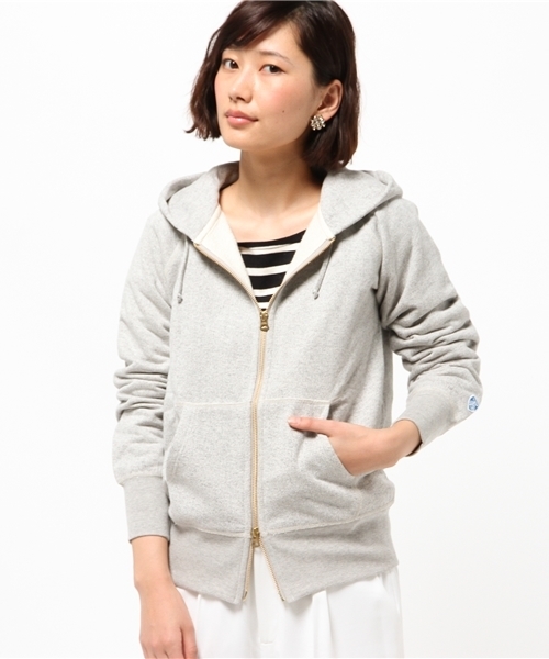 ORCIVAL（オーシバル）の「ORCIVAL（オーシバル）:ジップ パーカー（パーカー・レディース・ホワイト/ライトグレー・ONE SIZE）」の9枚目の写真