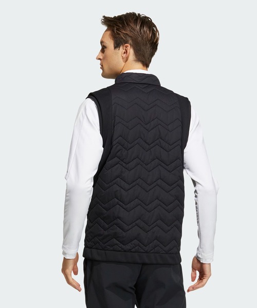 アディダスゴルフ ライトウェイト フルジップ保温 中わたベスト 新品】アディダスゴルフ ライトウェイト フルジップ保温ベスト ライト