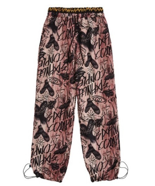 Never mind the XU / Chikashitsu+（ネバーマインド ザ エックスユー / チカシツプラス）の「【GRAPHISTE Man.G/グラフィストマンジー】総柄ジョガーパンツ［MGMPA22FW507BE］（カーゴパンツ・メンズ・ブルー/ベージュ・ONE SIZE）」の3枚目の写真