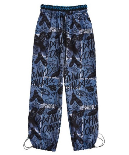 Never mind the XU / Chikashitsu+（ネバーマインド ザ エックスユー / チカシツプラス）の「【GRAPHISTE Man.G/グラフィストマンジー】総柄ジョガーパンツ［MGMPA22FW507BE］（カーゴパンツ・メンズ・ブルー/ベージュ・ONE SIZE）」の7枚目の写真