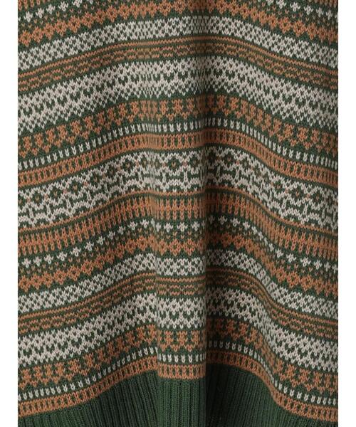 Samansa Mos2（サマンサ モスモス）の「ジャカードニットベスト（ベスト・レディース・ブラック/グレー/グリーン/マスタード・ﾌﾘ-）」の21枚目の写真