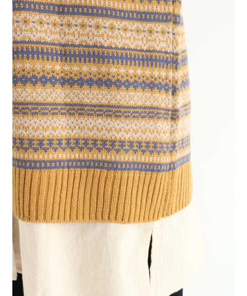Samansa Mos2（サマンサ モスモス）の「ジャカードニットベスト（ベスト・レディース・ブラック/グレー/グリーン/マスタード・ﾌﾘ-）」の18枚目の写真