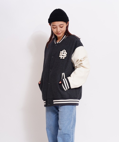 GIORDANO（ジョルダーノ）の「[ GIORDANO ] パデッドメルトン切り替えスタジャン (ユニセックス)（スタジャン・レディース・グレー/グリーン・MEDIUM/LARGE）」の19枚目の写真