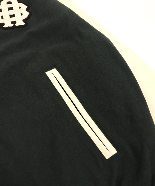 GIORDANO（ジョルダーノ）の「[ GIORDANO ] パデッドメルトン切り替えスタジャン (ユニセックス)（スタジャン・レディース・グレー/グリーン・MEDIUM/LARGE）」の12枚目の写真