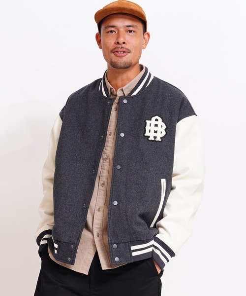 GIORDANO（ジョルダーノ）の「[ GIORDANO ] パデッドメルトン切り替えスタジャン (ユニセックス)（スタジャン・レディース・グレー/グリーン・MEDIUM/LARGE）」の13枚目の写真