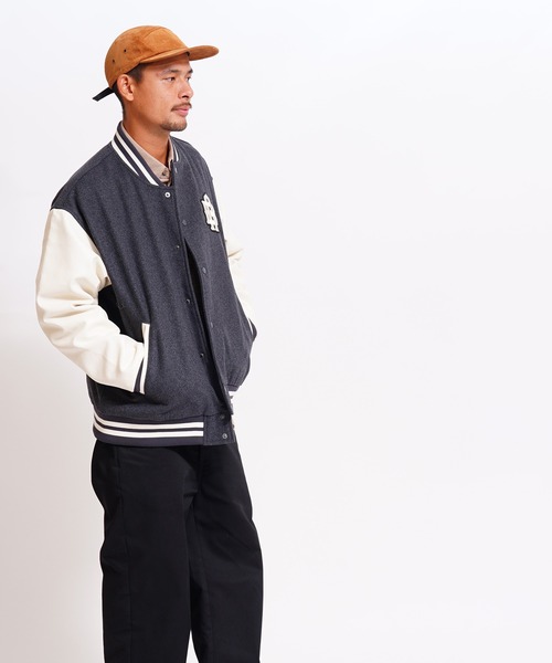 GIORDANO（ジョルダーノ）の「[ GIORDANO ] パデッドメルトン切り替えスタジャン (ユニセックス)（スタジャン・レディース・グレー/グリーン・MEDIUM/LARGE）」の15枚目の写真