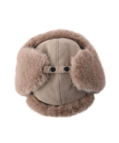 AKTE（アクテ）の「フライトキャップ（キャップ・レディース・ライトベージュ/ブラック・FREE）」の6枚目の写真