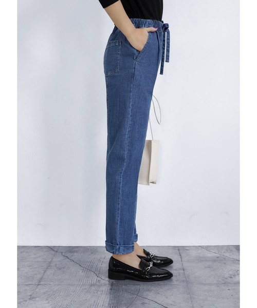 STYLE DELI(スタイルデリ)の「リラックスデニムパンツ(デニムパンツ・レディース・ダークブルー・X-SMALL/SMALL/MEDIUM)」の3枚目の写真