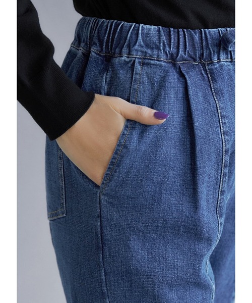 STYLE DELI(スタイルデリ)の「リラックスデニムパンツ(デニムパンツ・レディース・ダークブルー・X-SMALL/SMALL/MEDIUM)」の8枚目の写真