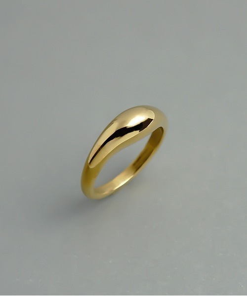 ieLS（イエルズ）の「金属アレルギー対応「ieLS」サージカルステンレス　デザインリング ドロップ LSR222006（リング・メンズ・ゴールド/シルバー・11.5/14/10）」の3枚目の写真