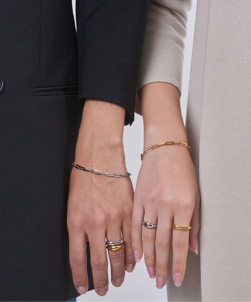 ieLS（イエルズ）の「金属アレルギー対応「ieLS」サージカルステンレス　デザインリング ドロップ LSR222006（リング・メンズ・ゴールド/シルバー・11.5/14/10）」の12枚目の写真