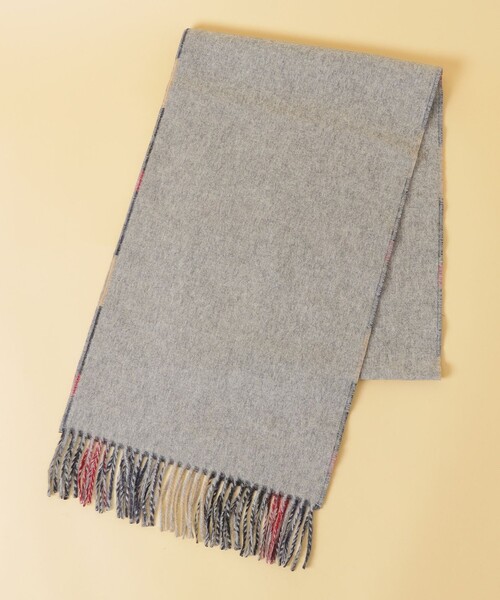 CB CRESTBRIDGE（シービークレストブリッジ）の「リバーシブルクレストブリッジチェックマフラー（マフラー・メンズ・ネイビー/ベージュ系その他/ライトグレー/ブラック・FREE）」の7枚目の写真