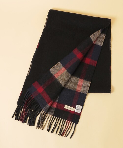 CB CRESTBRIDGE（シービークレストブリッジ）の「リバーシブルクレストブリッジチェックマフラー（マフラー・メンズ・ネイビー/ベージュ系その他/ライトグレー/ブラック・FREE）」の10枚目の写真