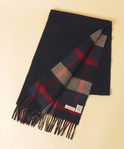 CB CRESTBRIDGE（シービークレストブリッジ）の「リバーシブルクレストブリッジチェックマフラー（マフラー・メンズ・ネイビー/ベージュ系その他/ライトグレー/ブラック・FREE）」の14枚目の写真