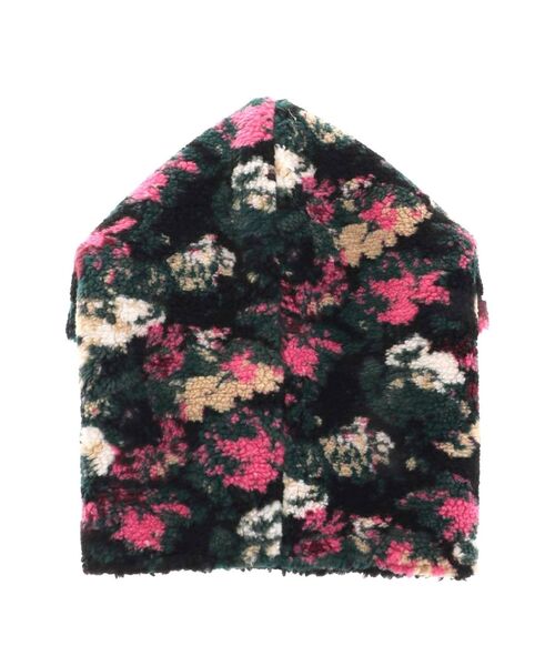 merry jenny（メリージェニー）の「fluffy floralボアフード（ニットキャップ/ビーニー・レディース・ブラック/ピンク・FREE）」の17枚目の写真