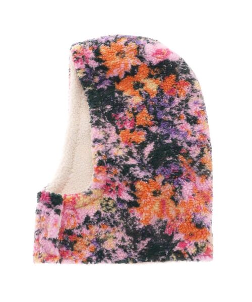 merry jenny（メリージェニー）の「fluffy floralボアフード（ニットキャップ/ビーニー・レディース・ブラック/ピンク・FREE）」の19枚目の写真