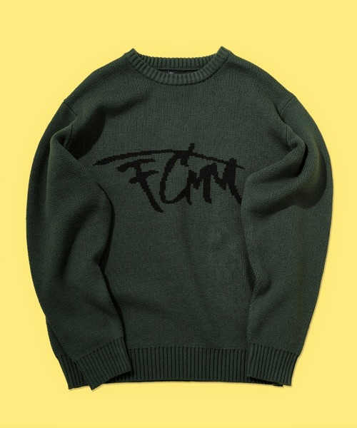 FCMM(エフシーエムエム)の「【日本限定アイテム】SKETCH LOGO KNIT SWEATER/スケッチロゴニットセーター(ニット/セーター・メンズ・ネイビー/ブラック/ダークグリーン/アイボリー・MEDIUM/LARGE)」の4枚目の写真
