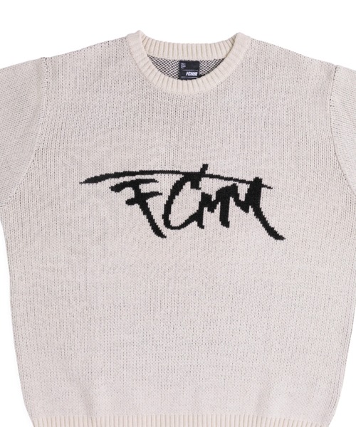 FCMM(エフシーエムエム)の「【日本限定アイテム】SKETCH LOGO KNIT SWEATER/スケッチロゴニットセーター(ニット/セーター・メンズ・ネイビー/ブラック/ダークグリーン/アイボリー・MEDIUM/LARGE)」の6枚目の写真