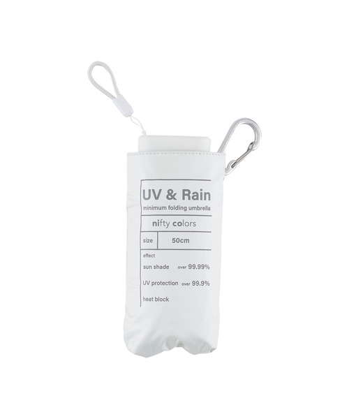 nifty colors(ニフティーカラーズ)の「【日傘 晴雨兼用】sun shade6 steps minimum mini 遮光 遮熱 日傘(折りたたみ傘・レディース・ミント/ホワイト/シルバー/ブラック・FREE)」の1枚目の写真