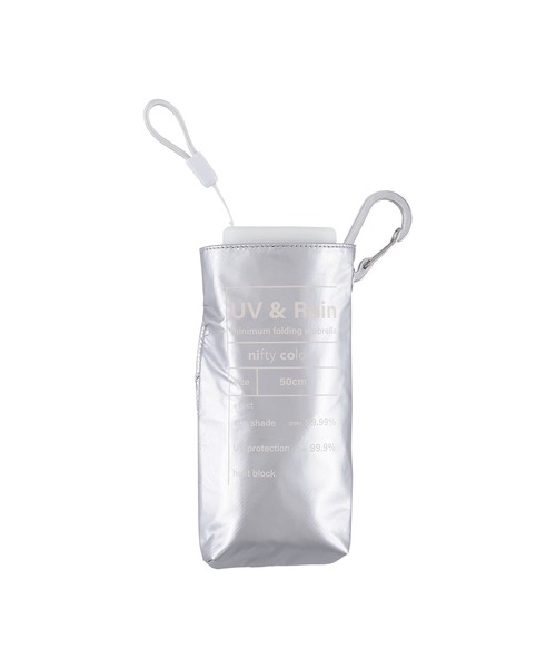 nifty colors(ニフティーカラーズ)の「【日傘 晴雨兼用】sun shade6 steps minimum mini 遮光 遮熱 日傘(折りたたみ傘・レディース・ミント/ホワイト/シルバー/ブラック・FREE)」の4枚目の写真