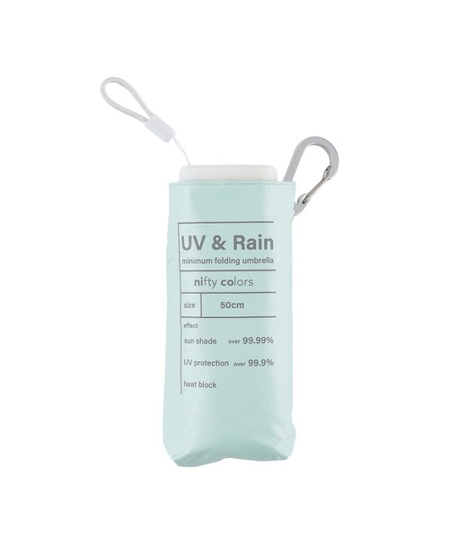 nifty colors(ニフティーカラーズ)の「【日傘 晴雨兼用】sun shade6 steps minimum mini 遮光 遮熱 日傘(折りたたみ傘・レディース・ミント/ホワイト/シルバー/ブラック・FREE)」の3枚目の写真