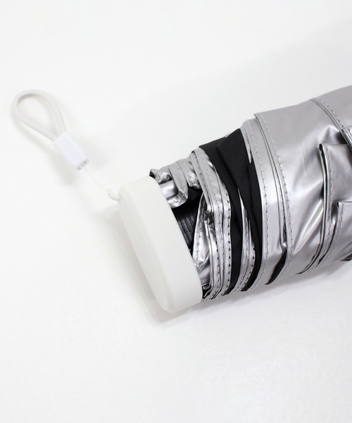 nifty colors(ニフティーカラーズ)の「【日傘 晴雨兼用】sun shade6 steps minimum mini 遮光 遮熱 日傘(折りたたみ傘・レディース・ミント/ホワイト/シルバー/ブラック・FREE)」の11枚目の写真