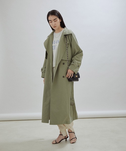 SALON adam et rope'（サロン アダム エ ロペ）の「【洗える】ダブルクロスジョガーパンツ（その他パンツ・レディース・ブラック/オフホワイト・FREE）」の9枚目の写真