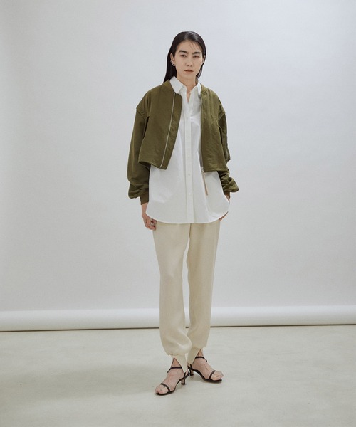 SALON adam et rope'（サロン アダム エ ロペ）の「【洗える】ダブルクロスジョガーパンツ（その他パンツ・レディース・ブラック/オフホワイト・FREE）」の10枚目の写真