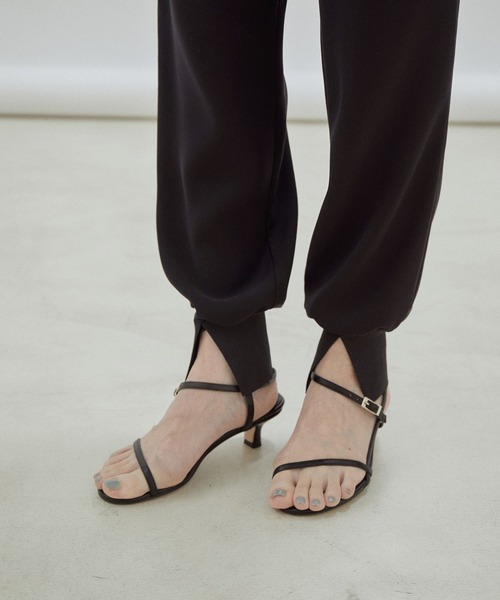 SALON adam et rope'（サロン アダム エ ロペ）の「【洗える】ダブルクロスジョガーパンツ（その他パンツ・レディース・ブラック/オフホワイト・FREE）」の6枚目の写真