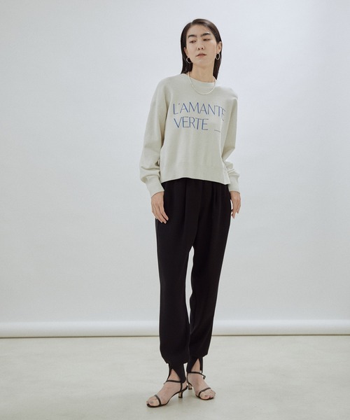 SALON adam et rope'（サロン アダム エ ロペ）の「【洗える】ダブルクロスジョガーパンツ（その他パンツ・レディース・ブラック/オフホワイト・FREE）」の3枚目の写真