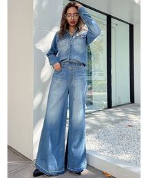 ウエスタンデニムジャンプスーツ