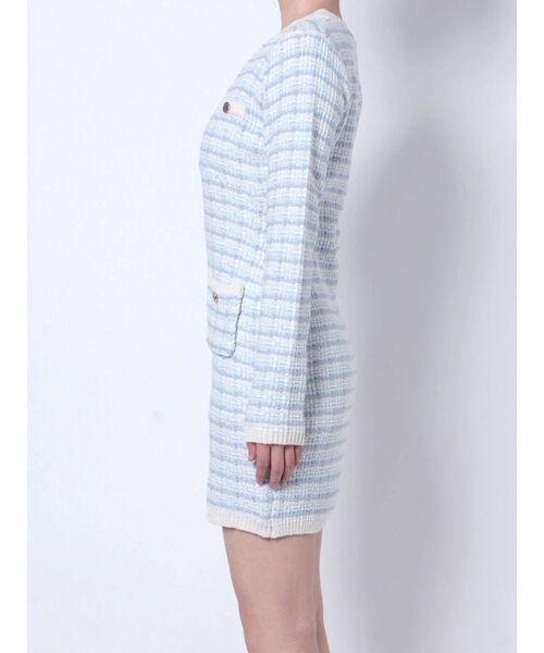 RESEXXY（リゼクシー）の「ツイードミニニットワンピース（ワンピース・レディース・アイボリー/ブラック/ブルー・FREE）」の15枚目の写真