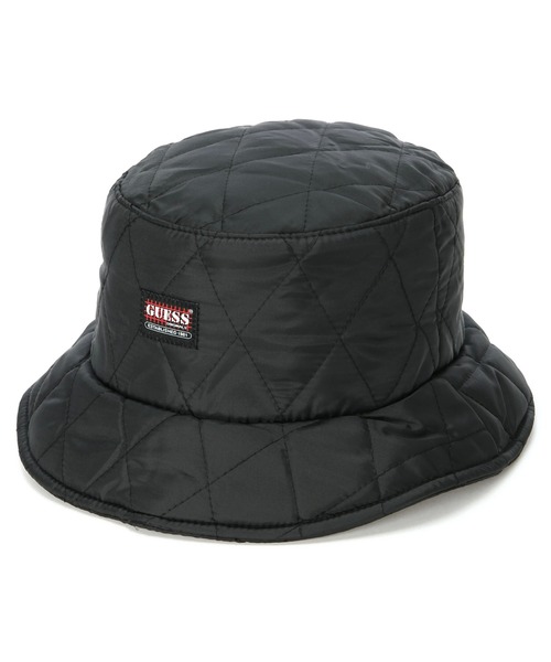 Guess（ゲス）の「GUESS Originals Quilted Bucket Hat（ハット・メンズ・ブラック・ONE SIZE）」の2枚目の写真