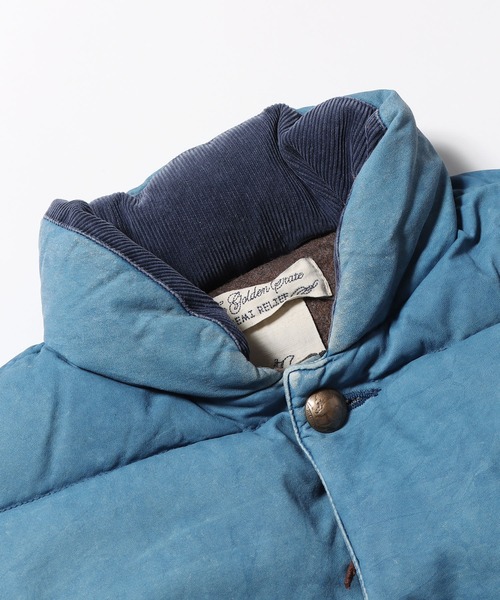 REMI RELIEF（レミレリーフ）の「REMI RELIEF/レミレリーフ レザーインディゴダウンベスト（ダウンベスト・メンズ・ブルー・S）」の11枚目の写真