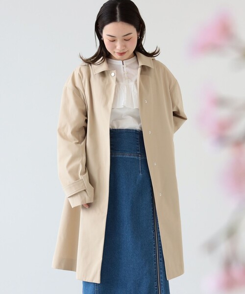 Ray BEAMS（レイビームス）の「Ray BEAMS / フード付き ステンカラー コート（ステンカラーコート・レディース・サックスブルー/ベージュ/ケリー・0/1）」の10枚目の写真