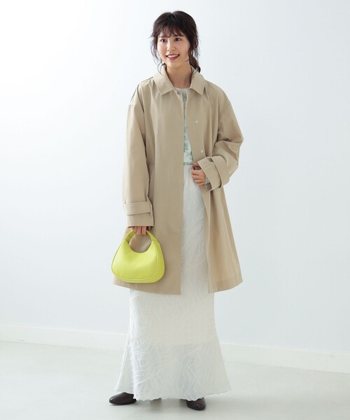 Ray BEAMS（レイビームス）の「Ray BEAMS / フード付き ステンカラー コート（ステンカラーコート・レディース・サックスブルー/ベージュ/ケリー・0/1）」の14枚目の写真