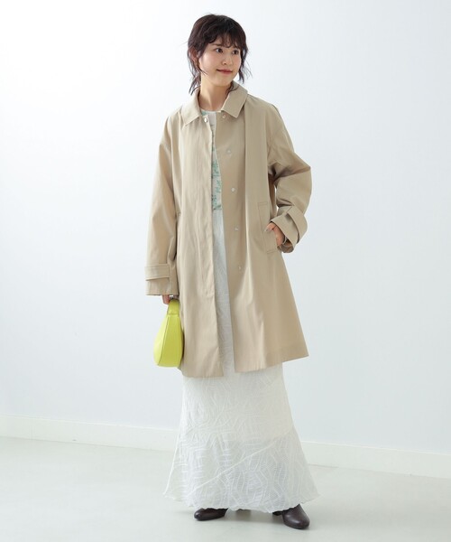 Ray BEAMS（レイビームス）の「Ray BEAMS / フード付き ステンカラー コート（ステンカラーコート・レディース・サックスブルー/ベージュ/ケリー・0/1）」の15枚目の写真